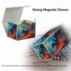 Strong Magnet Card Case Deck Box Mtg Card Box Playing Card Box Magic Deck Box Tcg Up to 200 Cards Creative Pattern Trading Card Storage Box for Collectible Card Games, Dragon Flies Against The Fire