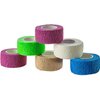 Self Adherent Cohesive Wrap Bandages - (Pack of 6 Rolls) 1 Inch X 5 Yards with Strong Elastic and Colorful First Aid Tape for Sprain Swelling and Soreness on Wrist and Ankle (Rainbow Color)