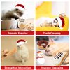 Gigwi Catnip Toys for Indoor Cats, Interactive Cat Toys for Kittens, Crinkle Pillow Cat Kicker Toys, Soft Teething Exercise Kitty Toy Bread Set of 6 Cat Chew Toy Plush