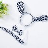 Halloween Dalmatian Cow Headband Spotted Dog Ears Hair Bands Puppy Bow Tie Tail Headpiece Women Hairband Hair Hoops Party Decoration Cosplay Costume Cute Handmade Hair Accessories 1 Set Dalmatian