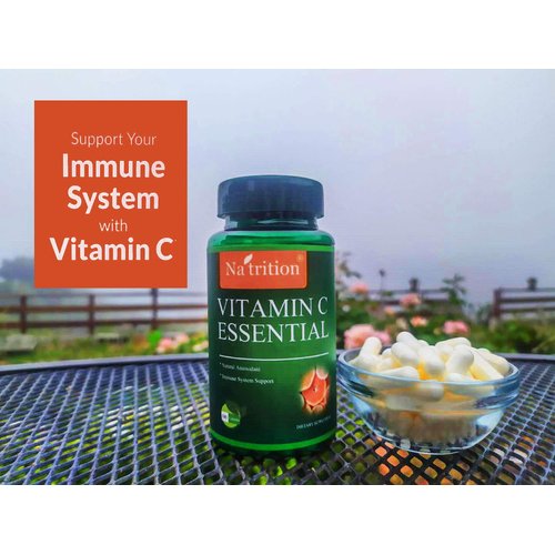 Na'trition Vitamin C 1000 mg Vagan Capsules - Citrus(50-90 days supply), Immune Support Supplement and High in Antioxidants. Made in USA