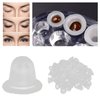 Tattoo Ink Cups 100pcs Disposable Silicone Permanent Makeup Pigment Clear Holder Container Cap Tattoo Accessory Tattoo Caps Microblading Pigment Cups(S)