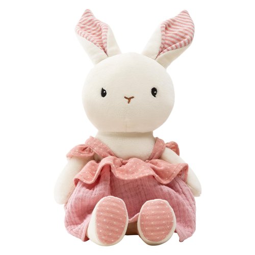 CUDDLE CORNER Bunny Stuffed Animal Organic Cotton Baby Plush Toys, 7" Easter Plush Bunny Soft Cuddly Toy for Babies and Toddlers