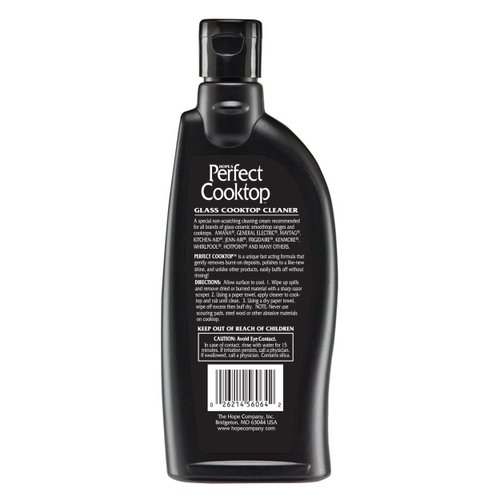 HOPE'S Perfect Cooktop Glass and Ceramic Cooktop Cleaner, Fast Acting and Removes Burnt on Stains from Glass Ceramic Smooth Top Ranges with its No Rinse Formula, 10.6 Fl Oz, Pack of 1