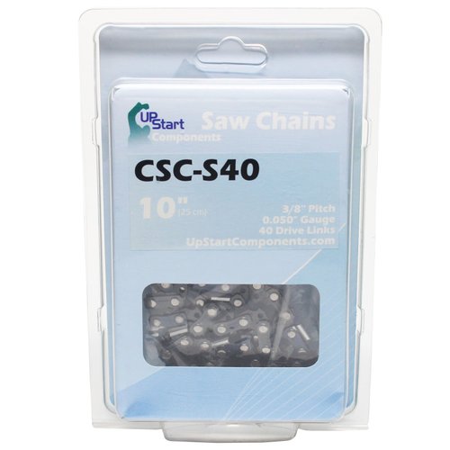UpStart Components 10" Semi Chisel Saw Chain for Makita 5016 Chainsaws - (10 inch, 3/8" Low Profile Pitch, 0.050" Gauge, 40 Drive Links, CSC-S40)