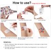 HOWAF 4th of July Temporary Tattoo, Independence Day Shine Metallic Tattoo Stickers for American July Fourth Party USA Patriotic Party Decorations, Red White Blue Foil Face Tattoos
