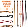 WeTest 4 PCS Premium Glasses Strap Chain - Adjustable Eyeglass Holder String for Reading, Sports Travelers Drivers, Never Lose Eyeglasses Again, Black