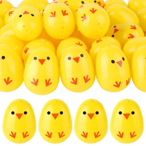 TUPARKA 36Pcs Easter Eggs Bulk Fillable Easter Eggs Plastic Easter Chicken Eggs for Easter Basket Stuffers, Easter Egg Hunt, Easter Party Supplies
