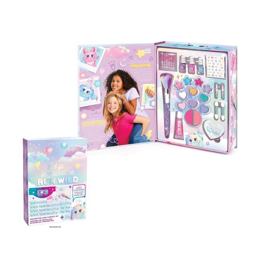 Make It Real 3C4G: Imagination Land Cosmetic Set - 25pc Complete Beauty Set, Blush, Eyeshadow, Lip Gloss, Nail Polish, Three Cheers for Girls, Kids Ages 8+