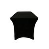 YOUR CHAIR COVERS Rectangular Spandex Table Covers 6ft Fitted Tablecloth Wedding Event Patio Table Decorations Elastic Fabric Stretch Table Covers for 6 ft Folding Table (Black)