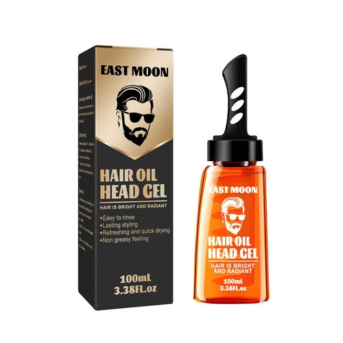 2 in 1 Men's Fluffy Moisturizing Hair Styling Gel and Wax with Comb for Long-Lasting Salon-Quality Hairstyles