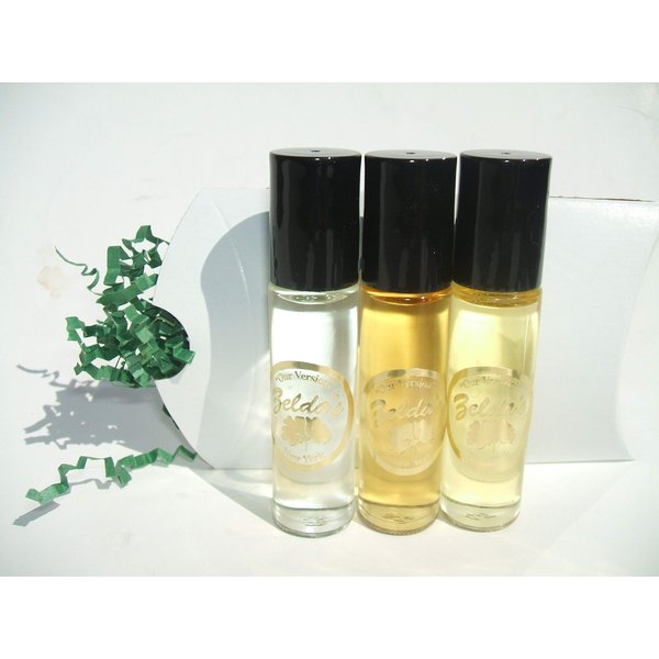 zeldas Patchouli, Lavender, Nag Champa Body Oil 1/3 Oz Box of 3 Exotic Gift for Any Holiday !
