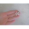 Generic Gold metal white pearl flower alligator hair clip fine thin hair