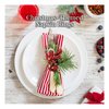 Angel Isabella Christmas Collection Napkin Rings - Cloth Napkin Holder For Table Setting, Pinecone Napkin Rings with Berries Accessories & Decor to Match Holiday Dinner Dining Table Top- Set of 6