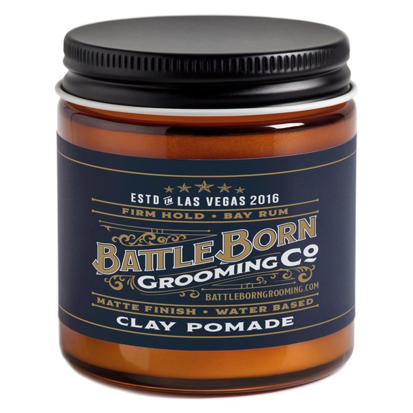 Battle Born Grooming Co Volumizing Hair Clay Pomade, 4 oz