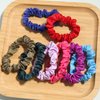 Satin Scrunchies Hair Ties for Women Girls Small Elastic Band,Furling Pompoms 32 Pcs Hair Bobbles Scrunchie Thick Thin Hair Ponytail Holders Accessories Colorful Mix