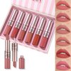 RoseFlower Lip Gloss Set, 6 Piece Matte liquid Lipstick Makeup Set, Non-sticky, High Shine, Long Lasting Matte liquid Lip Gloss Set, Rich Varied Colors - 077
