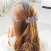 Sankuwen Crystal Rhinestones Hair Barrette French Hair for Women Small Hairpin for Mom Butterfly Hair Clips (Purple)