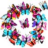 Boao 24 Pieces Butterfly Hair Clips 3D Colorful Barrettes Hair Accessories Halloween for Women Party Favors