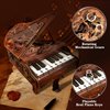 3D Wooden Puzzles for Adults, 236pcs Playable Piano Model Kit 1:20 Scale Building Puzzles Wooden Music Box, Mechanical 3D Puzzles Musical Instrument, Creative Finger Piano Desk Decor Unique Gift