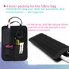 2 Pieces Hair Flat Iron Case Holder Canvas Bag Heat Resistant Curling Iron Silicone Straightener Holder Mat for Hair Tools Curling Iron Organizer Bag (Floral print)