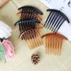 24 PCS 7 Tooth French Twist Comb Plastic Hair Clip Hair Side Combs Hair Accessory for Women Girls (Black and Brown)