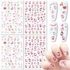 Cute Nail Art Stickers Decals Cartoon Nail Decals 3D Self Adhesive Nail Art Supplies Cute Cat Nail Stickers for Women Girls Cute Cartoon Nail Decoration Charms 4 Sheets Designer Nail Stickers