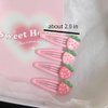 Strawberry Hair Barrettes Pink Y2K Girls Hair Barrettes Hairclips Headpieces Non Slip Strawberry Hair Accessories for Women Girls (2 pairs)