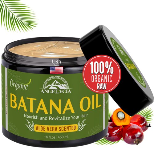 ANGELYCIA 100% Organic Raw Batana Oil Hair Mask for Hair Growth, Nourish Strengthen Prevent Hair Loss, for All Hair Types, 4 Fl Oz