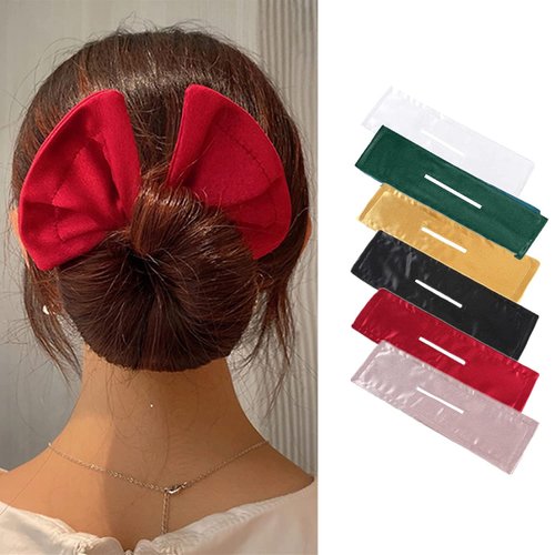 Avtytsda 6 pcs Deft Hair Bun Maker Hair Bun Tool Magic Clip Hair Bun Maker Hairstyle Twister Flexible Reusable Elastic Bands for Girl Women Hairstyle Tool (A)