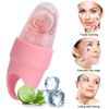 Small Ice Roller for Face and Eye, Ice Face Roller Facial Beauty Ice Roller Skin Care Tools, Ice Facial Roller Gua Sha Face Massage, Silicone Ice Mould for Face Beauty Remove Fine Lines (Purple)
