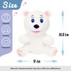 Hopearl Plush White Bear Hand Puppet with Open Movable Mouth for Imaginative Play, Role Play, Interactive Toy for Storytelling Teaching Puppet Theater, Gifts for Kids Boys Girls, 11.5''