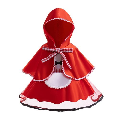 Dressy Daisy Little Red Riding Hood Fancy Dress Up Costume with Cloak Cape for Baby Girls Size 18-24 Months