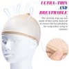 Chuangdi 50 Pcs Wig Cap Mesh Net Stocking Wig Cap Stretchy Nylon Liner Weaving Close End Fishnet Wig Cap for Women Men(Black and Light Brown)