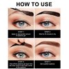 Jutqut Eyebrow Tint, Brow Tint with Eyebrow Stencils, Brow Tint Kit, Eyebrow Tattoos Waterproof Long-Lasting Makeup, Tinted Brow Gel, Semi Permanent Eyebrow Tint Create Fuller Eyebrows（Gray）