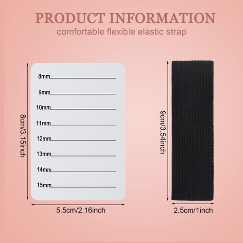 6 Pieces Eyelash Extension Hand Plate Lash Holder Eyelash Extension Pallet Eyelashes Stand Holder with Adjustable Wrist Strap for Makeup Eyelash Extension Christmas Giving (Simple Style)