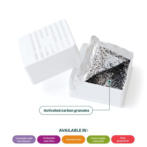 ATTITUDE Air Purifier, Activated Carbon Freshener, Odor Remover, Plant and Mineral-Based, Vegan, Coriander and Olive, 8 Ounces