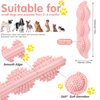 Skylety 6 Pieces Puppy Teething Chew Rings Toys Rubber Bone-Shaped Puppy Teething Toy Pet Teething Toy for 2-8 Months Cleaning and Relieving Itching