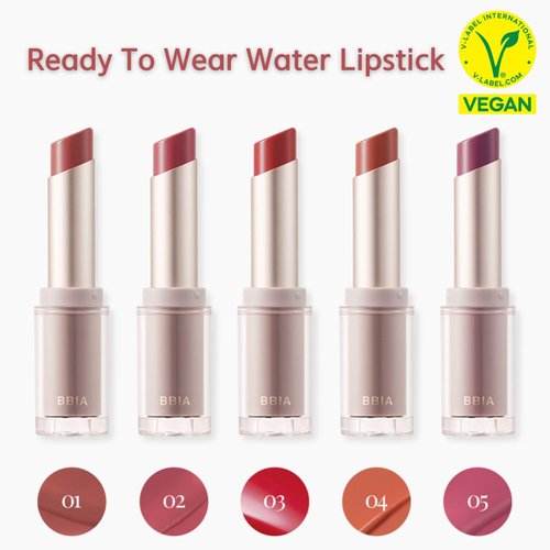 BBIA Ready To Wear Water Lipstick – Sheer Long-Lasting Lip Gloss Stick, Glowy & Glossy Texture, Moisturizing, Transparent & Buildable Color, Natural Tinting, Korea Lip Makeup (01 - WET MANDARINE)