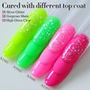 Double Rhythm 15ML Gel Nail Polish Pure Sheer Same Color Same Bottle Soak Off Gel Polish Art Manicure Salon DIY at Home for Women (Hot Pink-A1312)