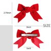 Red Velvet Hair Bows for Women, 2PCS 3" Bow Hair Clips Valentines Alligator Clips for Hair Elegant Velvet Red Bow Sturdy Hair Accessories Valentine's Day Xmas Gifts for Girls Toddlers Kids Baby