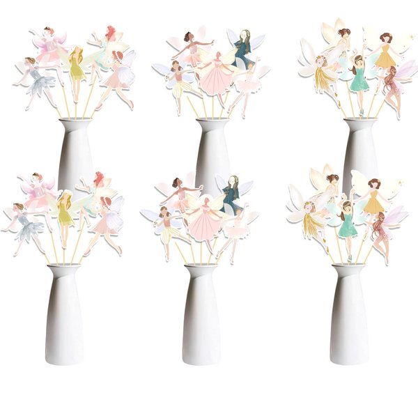 Fairy Party Decorations Set of 30, Fairy Baby Shower Decorations, Double Sided Centerpieces for Tables, Perfect for Baby Shower or Birthday Party(Fairy)