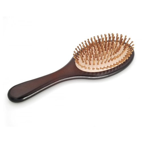 Menesia Brown Bamboo Hair Brush - Wooden Paddle Brush for Hair Growth, Scalp Massage and Healthier Hair - Bamboo Hairbrush for Men and Women (rose)