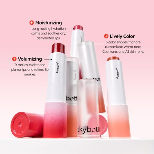 skybottle Volumizing Color Lip Balm (#01 Dewy Rose) Lip Plumper, Tinted Chapstick, Clean Lip Gloss, Natural Make up, Christmas Gift, Stocking Stuffers (0.12oz)