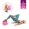 H.G.T Workout Ball - Pilates Ball - Barre Ball - Punching Ball - Mini Exercise Ball - Gym Ball - 12 Inch Exercise Ball - Home Gym Bundle with Ball Exercise - Yoga Exercise Ball Flex Ball - Red