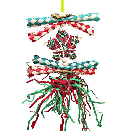 1040X Christmas Xmas Foraging Star Shred Bird Toy Parrot cage Toys Cockatiel