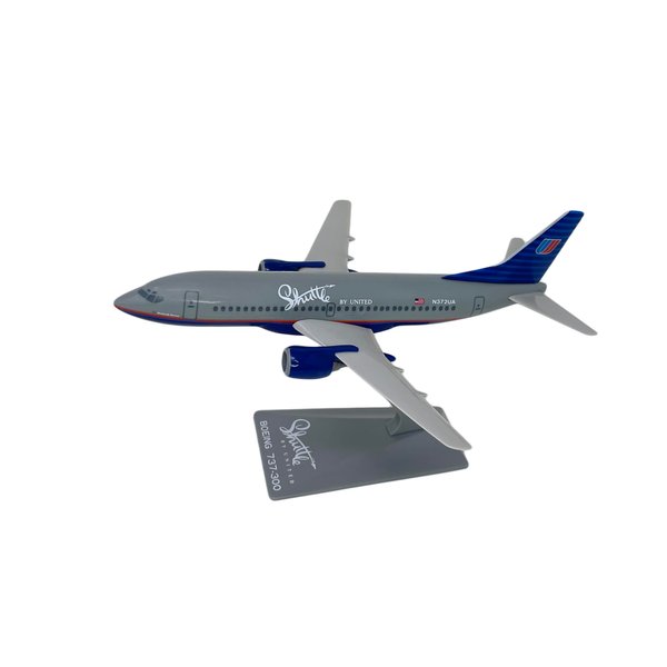 Flight Miniatures Shuttle by United 737-300 1:200 Scale - Plastic Snap-Fit Model Airplane - Collectible Replica of United Shuttle Airlines Aircraft - Part# ABO-73730H-015