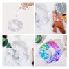 24 Women's Hair Scrunchies Pack - White Cotton Tie-Dye Blanks with 120 Rubber Bands