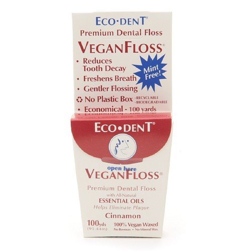 Eco-Dent Vegan Floss Premium Dental Floss, Cinnamon 100 yd (91.44 m)