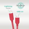 Classy Chargers MFI Certified Lightning Cable | 6FT Charging Cable Supports iPhone & iPad Devices (Red)